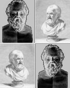 Sokrates-Demokrit - Bildmontage